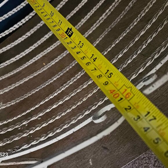 Beige Metal Fruit Basket 16" X 11" X 23" - Picture 3 of 5